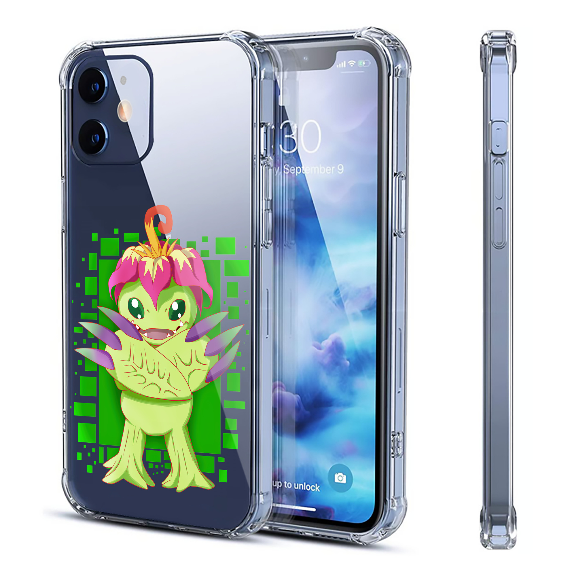 （画像用） Digimon デジタルモンスター/デジモン 【iPhone 12シリーズ対応】透明スマホケース（クリアソフトケース）
